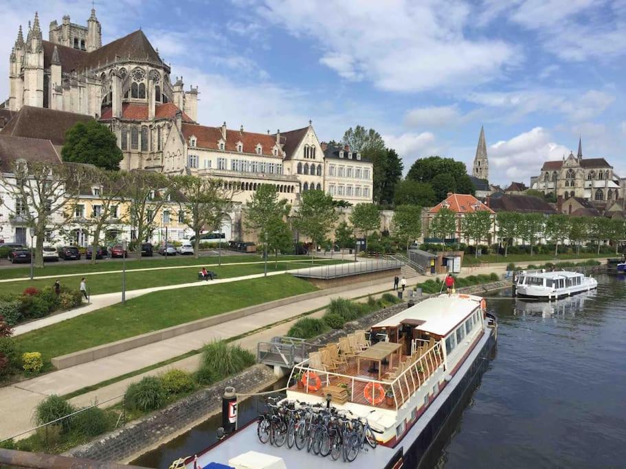 Bel Appart Au Centre-Ville Proche Gare Avec Wifi. Auxerre Exterior foto